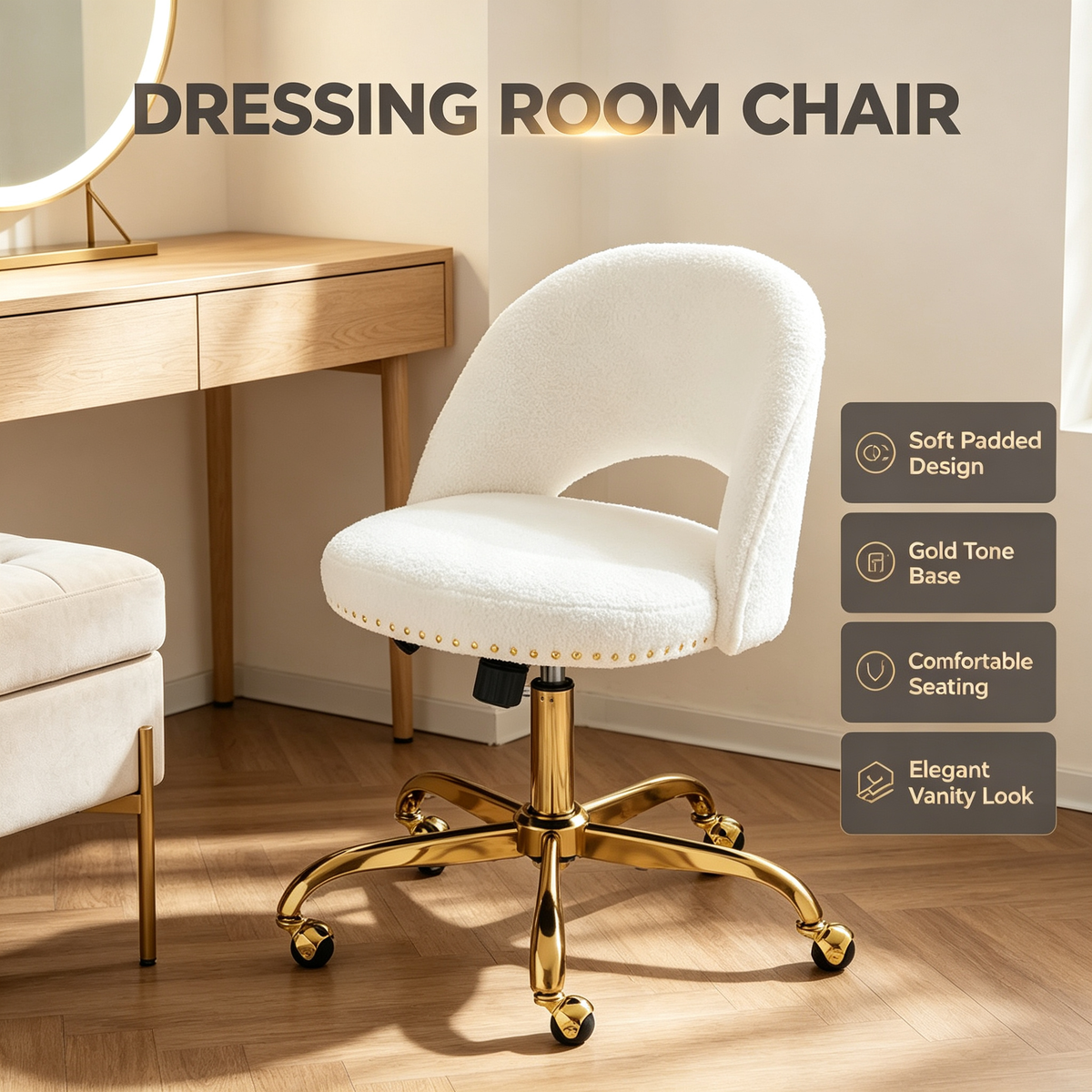 Modern Soft Upholstered Home Office Chair