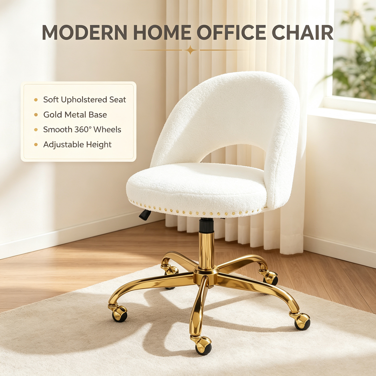 Modern Soft Upholstered Home Office Chair
