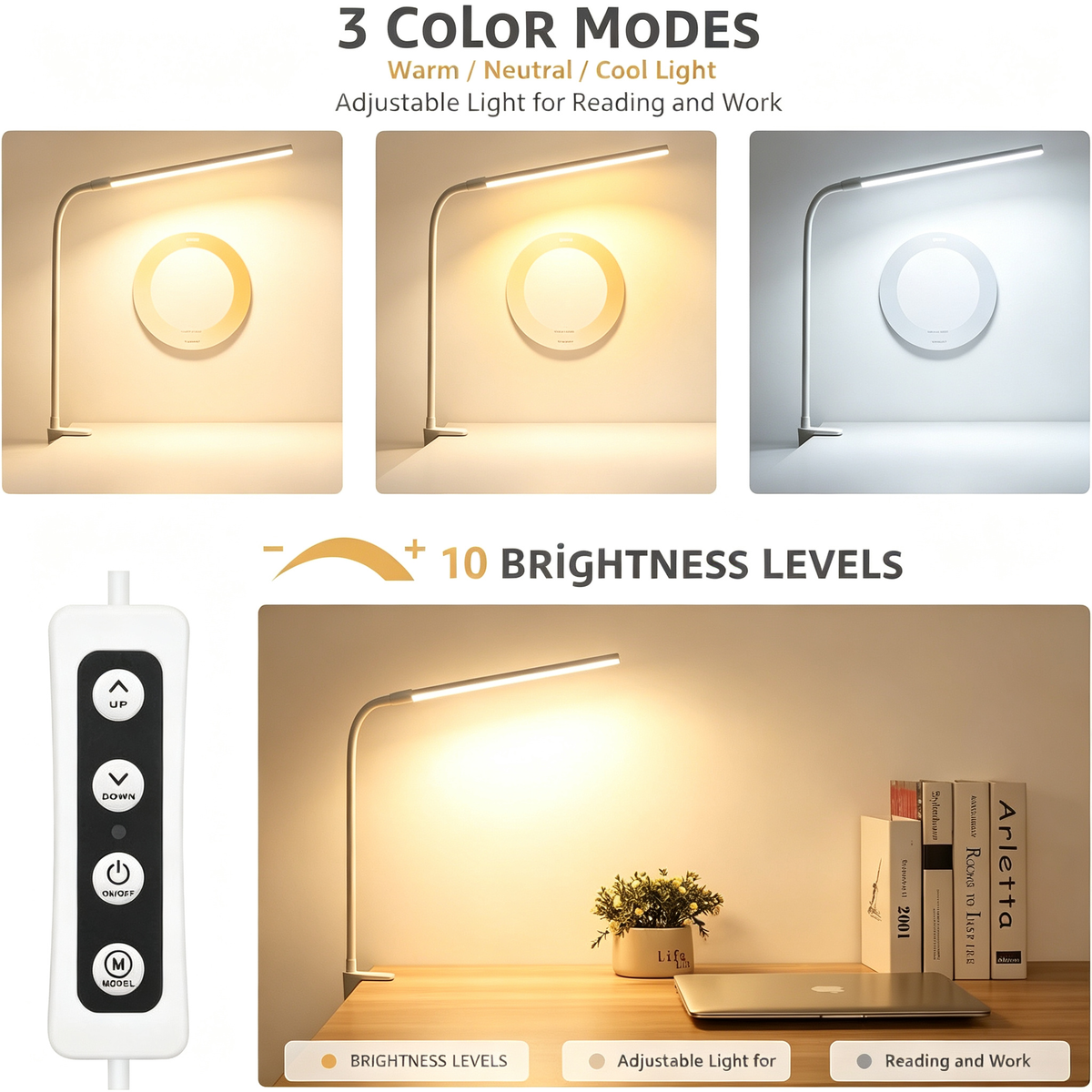 LED Desk Lamp with Clamp