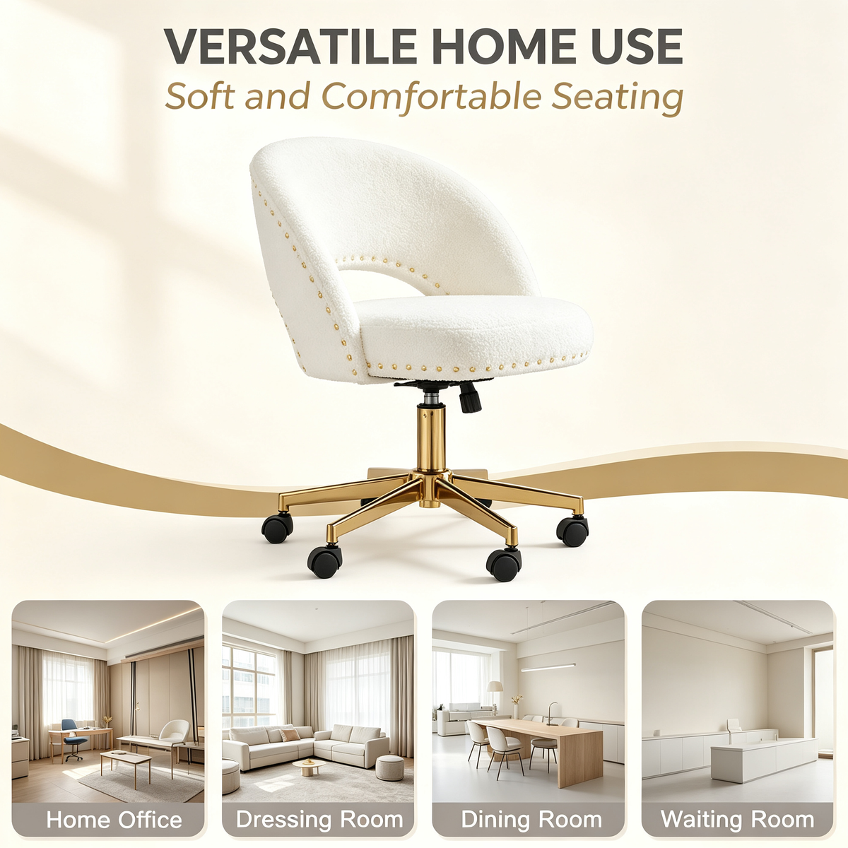 Modern Soft Upholstered Home Office Chair