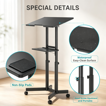 Height Adjustable Mobile Desk