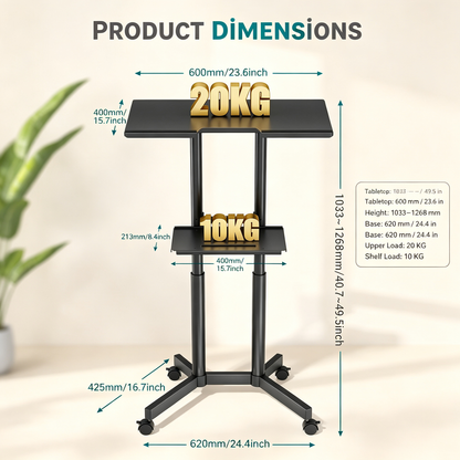 Height Adjustable Mobile Desk
