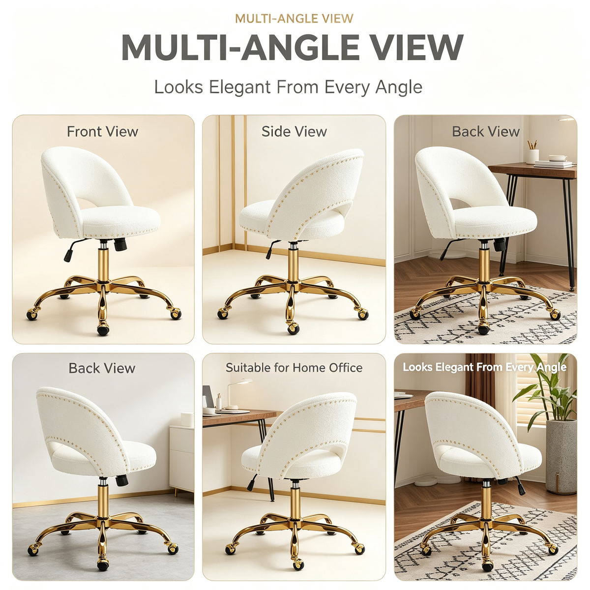 Modern Soft Upholstered Home Office Chair